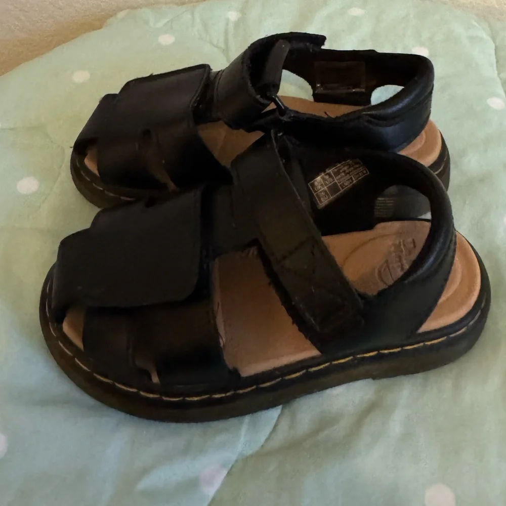 Dr. Martens Black Leather Sandals Toddler size 9